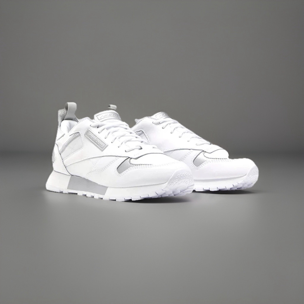 Reebok Classic Leather Ree Dux White Silver Sneakers FV3539 SIZE 10